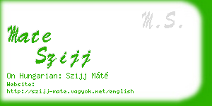 mate szijj business card